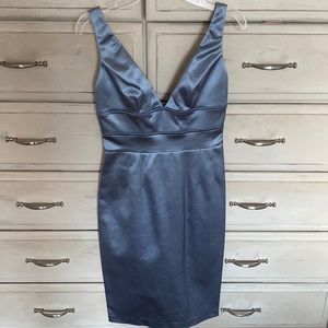 Blue-silver cocktail dress